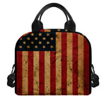Vintage American Flag Print Insulated Lunch Bag