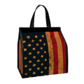 Vintage American Flag Print Insulated Lunch Tote