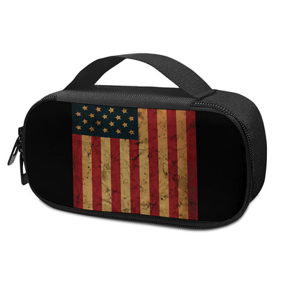 Vintage American Flag Print Insulin Cooler Travel Case