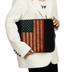 Vintage American Flag Print Laptop Sleeve