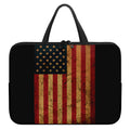Vintage American Flag Print Laptop Sleeve With Handle