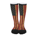 Vintage American Flag Print Long Socks