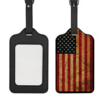 Vintage American Flag Print Luggage Tag