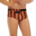 Vintage American Flag Print Men's Briefs