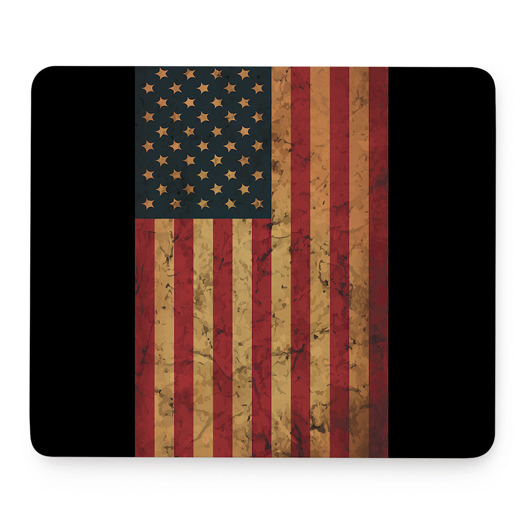 Vintage American Flag Print Mouse Pad
