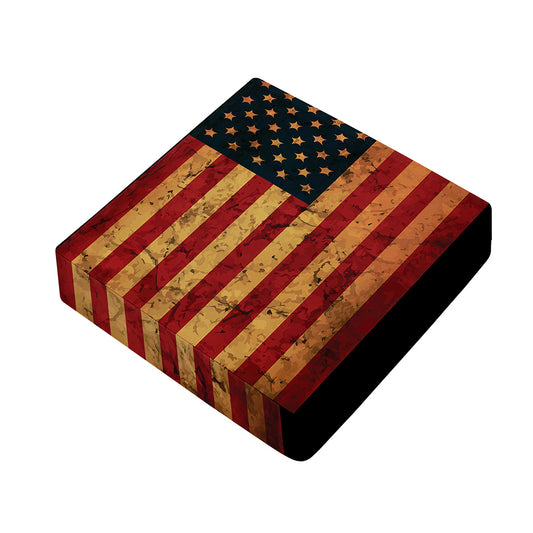 Vintage American Flag Print Outdoor Seat Cushion Cover