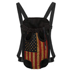 Vintage American Flag Print Pet Carrier Backpack