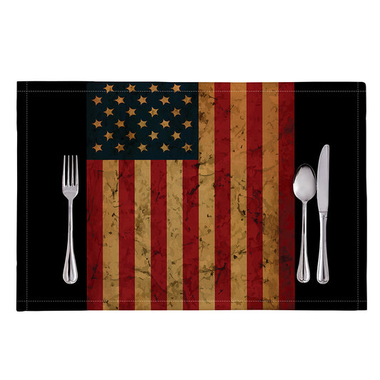 Vintage American Flag Print Placemat