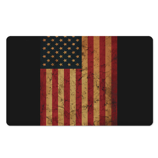 Vintage American Flag Print Polyester Doormat