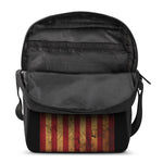 Vintage American Flag Print Rectangular Crossbody Bag