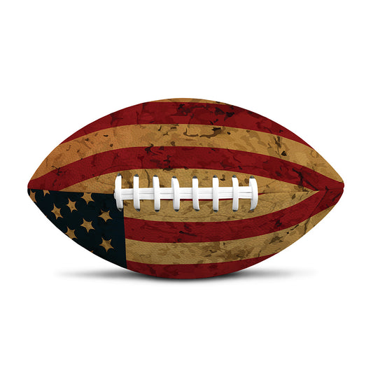 Vintage American Flag Print Rugby Ball