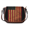 Vintage American Flag Print Saddle Bag