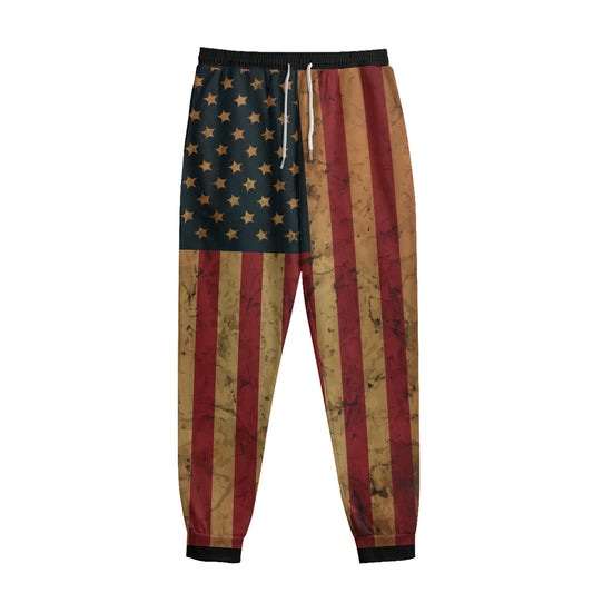 Vintage American Flag Print Sweatpants