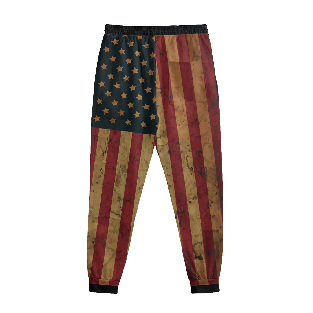 Vintage American Flag Print Sweatpants