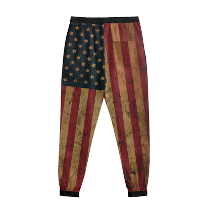 Vintage American Flag Print Sweatpants