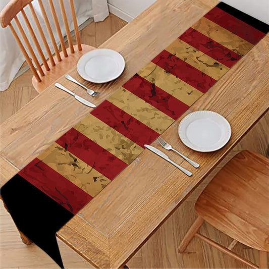 Vintage American Flag Print Table Runner