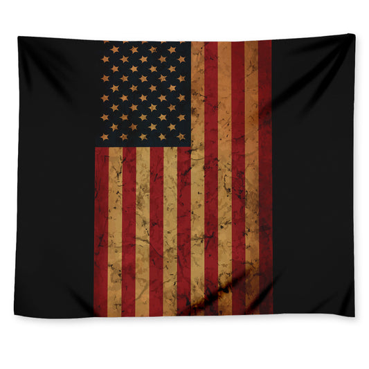 Vintage American Flag Print Tapestry