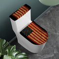 Vintage American Flag Print Toilet Lid And Tank Cover Set