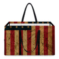Vintage American Flag Print Utility Tote Bag