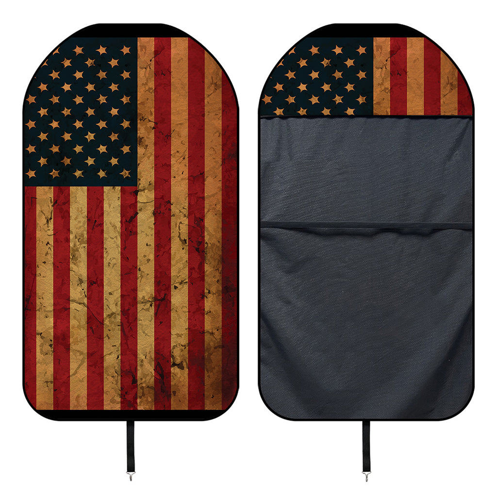 Vintage American Flag Print Waterproof Car Seat Cover