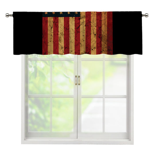 Vintage American Flag Print Window Valance