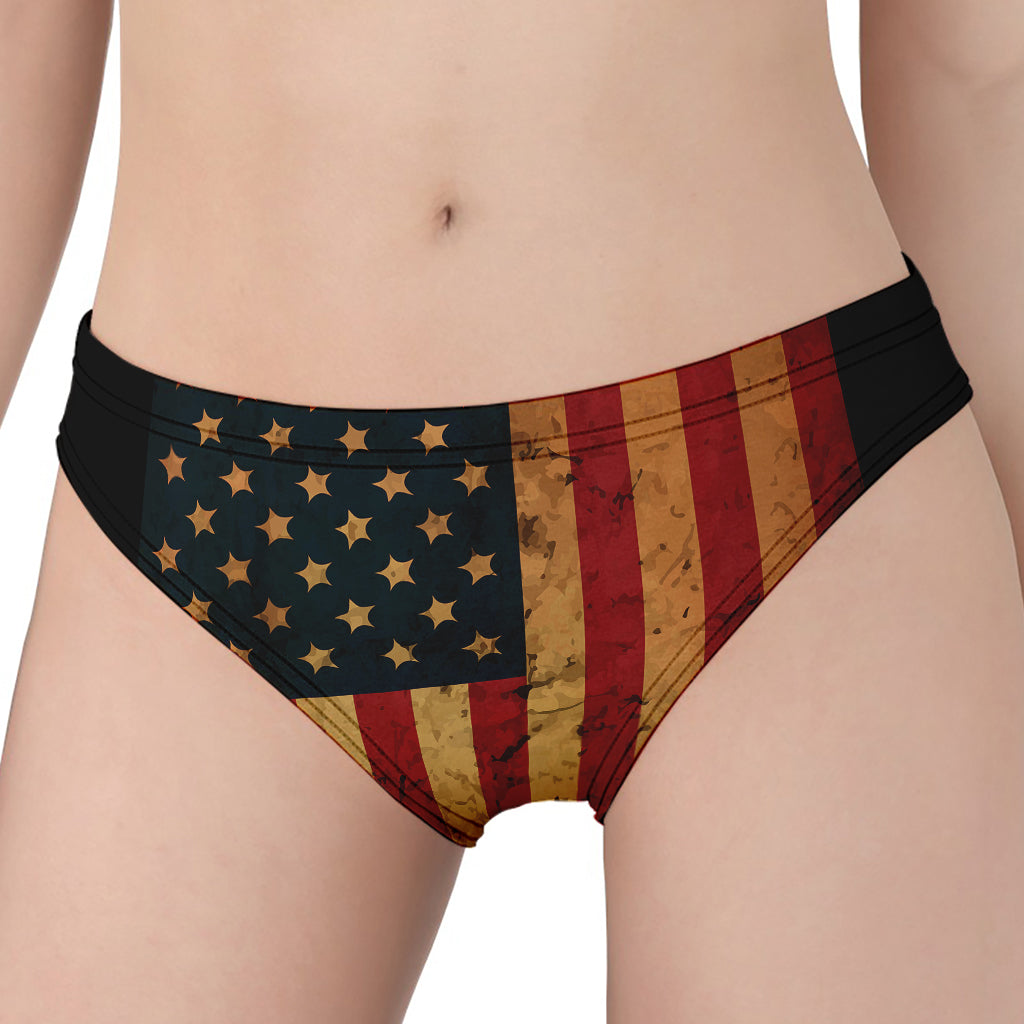 Vintage American Flag Print Women's Panties