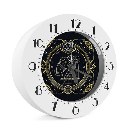 Vintage Aquarius Zodiac Sign Print Alarm Clock