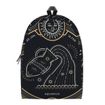 Vintage Aquarius Zodiac Sign Print Backpack
