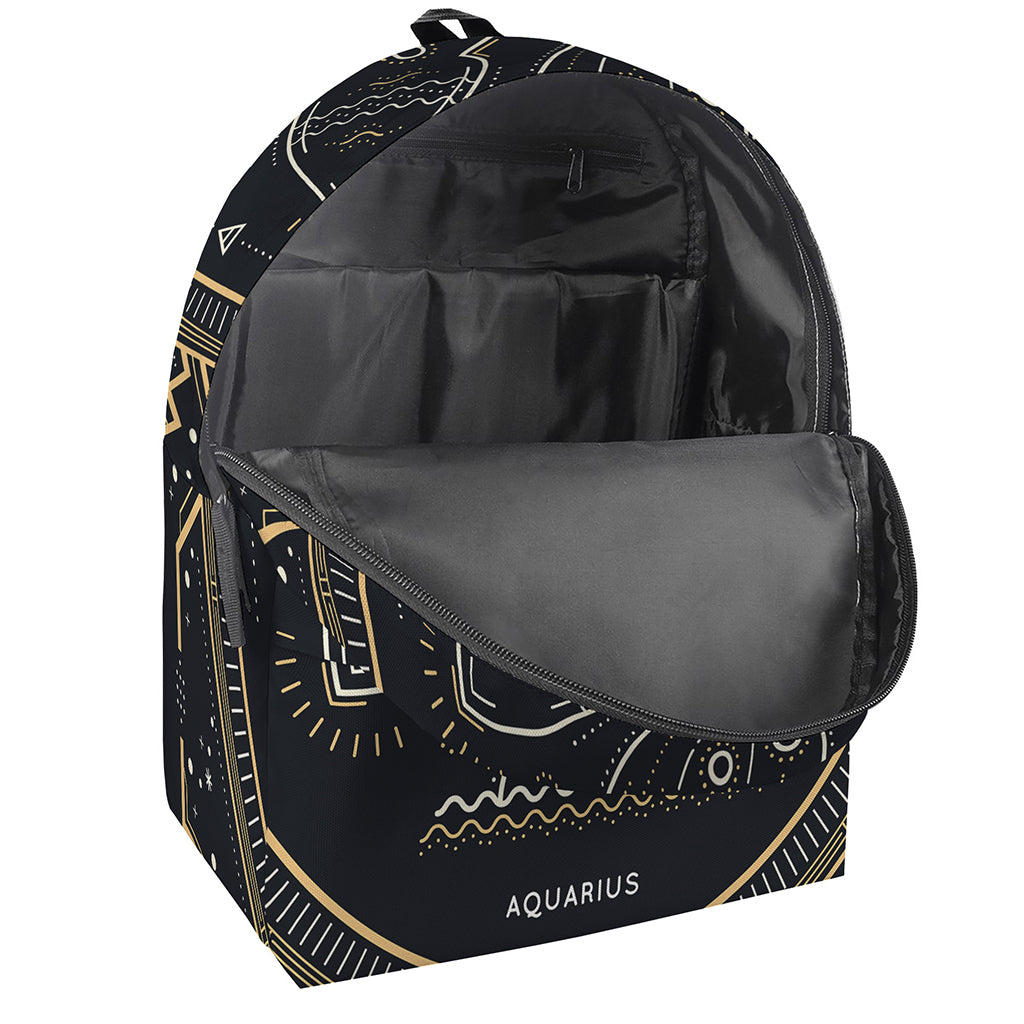 Vintage Aquarius Zodiac Sign Print Backpack