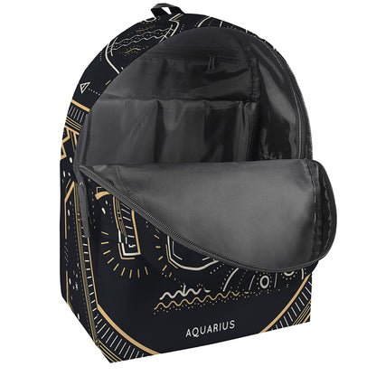 Vintage Aquarius Zodiac Sign Print Backpack