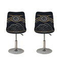 Vintage Aquarius Zodiac Sign Print Bar Stool Covers