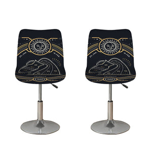 Vintage Aquarius Zodiac Sign Print Bar Stool Covers