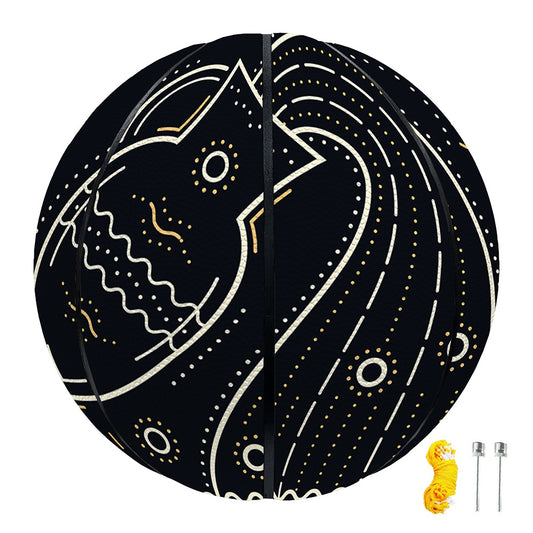 Vintage Aquarius Zodiac Sign Print Basketball