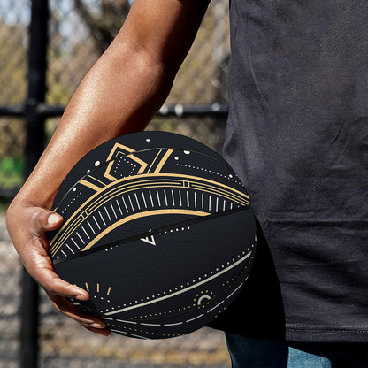 Vintage Aquarius Zodiac Sign Print Basketball