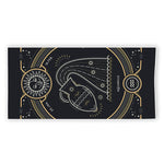 Vintage Aquarius Zodiac Sign Print Beach Towel