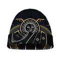 Vintage Aquarius Zodiac Sign Print Beanie