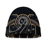 Vintage Aquarius Zodiac Sign Print Beanie