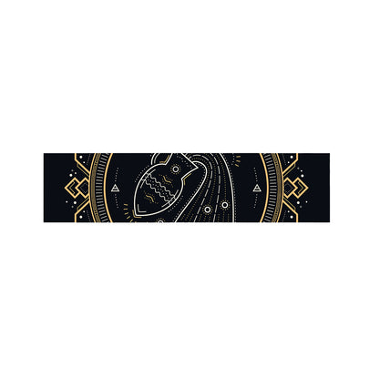 Vintage Aquarius Zodiac Sign Print Bed Runner