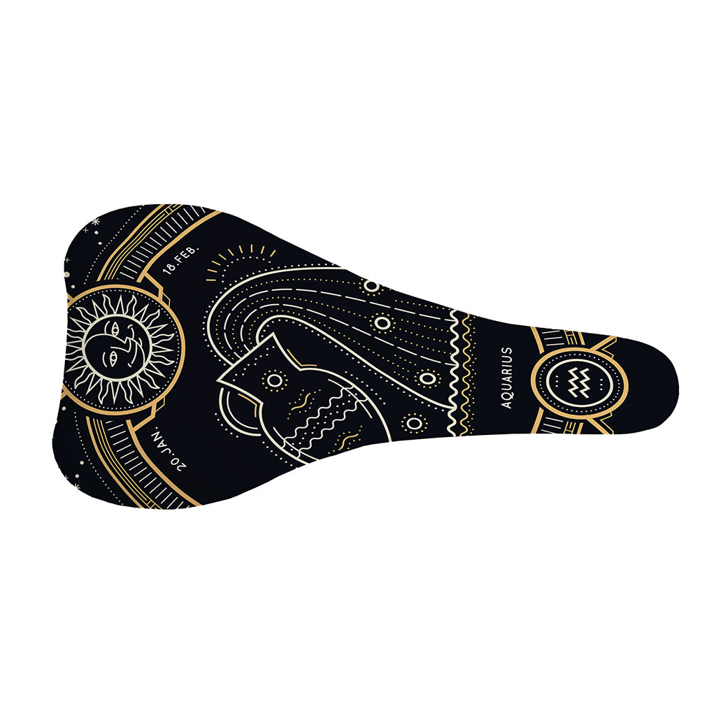 Vintage Aquarius Zodiac Sign Print Bicycle Seat Cover