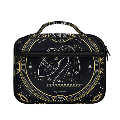 Vintage Aquarius Zodiac Sign Print Briefcase Bible Bag