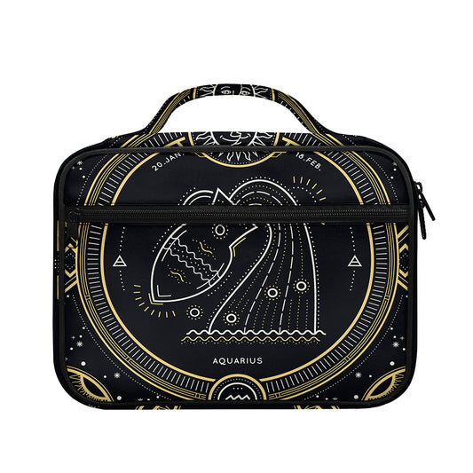 Vintage Aquarius Zodiac Sign Print Briefcase Bible Bag