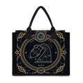 Vintage Aquarius Zodiac Sign Print Canvas Tote Bag