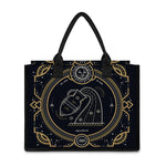 Vintage Aquarius Zodiac Sign Print Canvas Tote Bag