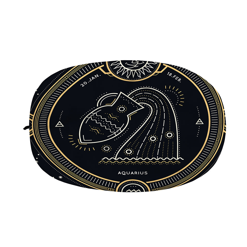 Vintage Aquarius Zodiac Sign Print Car Side Mirror Covers