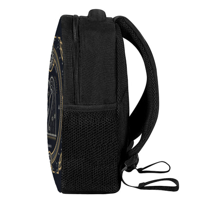 Vintage Aquarius Zodiac Sign Print Casual Backpack