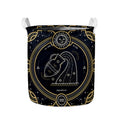 Vintage Aquarius Zodiac Sign Print Collapsible Laundry Basket