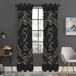 Vintage Aquarius Zodiac Sign Print Curtain