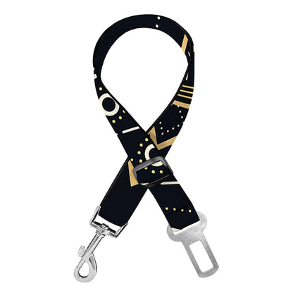 Vintage Aquarius Zodiac Sign Print Dog Seat Belt