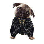 Vintage Aquarius Zodiac Sign Print Dog Zip Up Jacket
