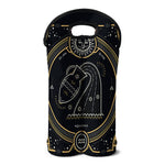 Vintage Aquarius Zodiac Sign Print Double Neoprene Wine Tote